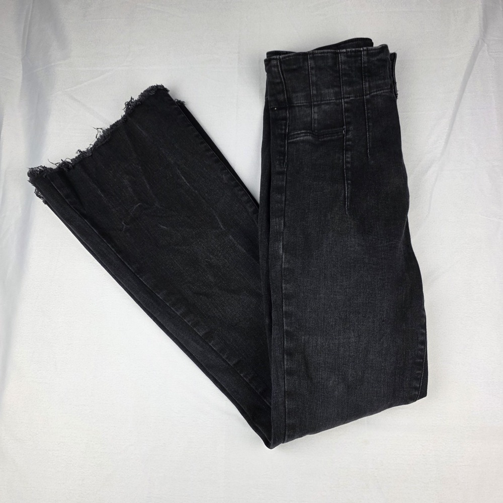We The Free Jeans Free People Womens Size 30 Jayde Flare Onyx‎ Wash Black Denim